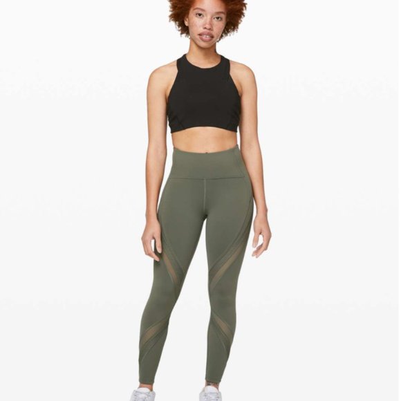 💜SOLD💜LULULEMON Green Bootcamp Ready 7/8 Tight - Picture 2 of 10